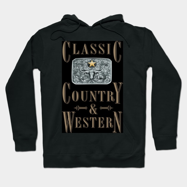 Classic Country and Western Belt Buckles Hoodie by PLAYDIGITAL2020